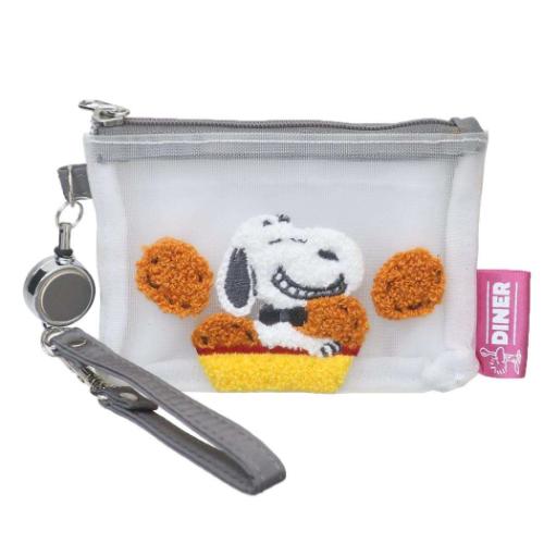 PEANUTS スヌーピー キャラクター 小銭入れ＆定期入れ リール付き