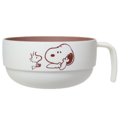 マグカップ 木目調スタッキングスープマグ スヌーピー ピーナッツ リラックスタイム マリモクラフト スープカップ プラスチック 食器