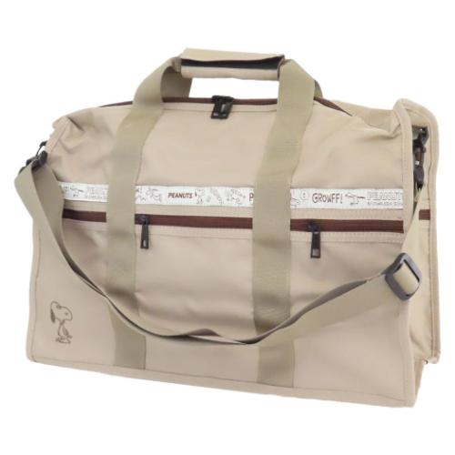 スヌーピー 旅行かばん RE-PET撥水ボストンリュック BEIGE ピーナッツ キャラクター グッズ PEANUTS スヌーピー グッズ 旅行かばん キャラクター RE-PET撥水