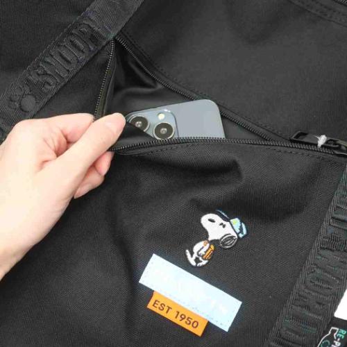 ボストンバッグ RE-PET ロールボストン スヌーピー ピーナッツ BK マリモクラフト レジャー 旅行かばん キャラクター