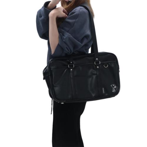 スヌーピー スクールバッグ ショルダーボストンバッグ 刺繍ワンポイント ピーナッツ マリモクラフト