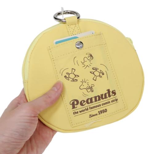スヌーピー ダイカット刺繍パスポーチ 定期入れ ウッドストック ピーナッツ