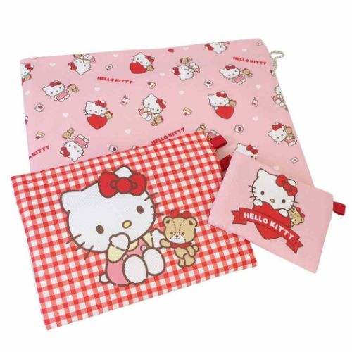 HELLO KITTY ポーチ 3点セット 楽天市場】ハローキティ トラベルインナーケース 3点セット