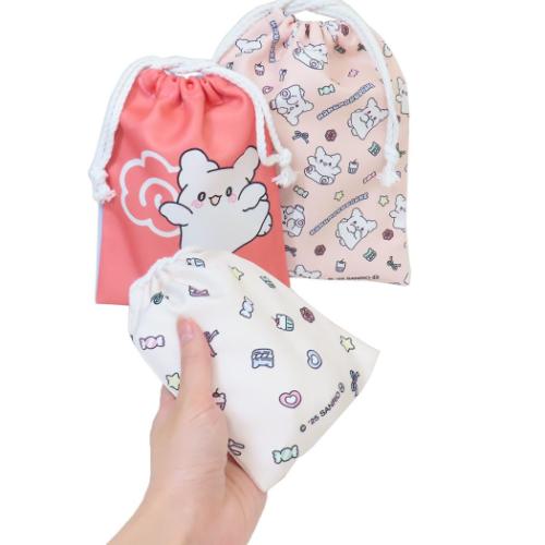 3P巾着 はなまるおばけ 巾着袋 サンリオ マリモクラフト グッズ