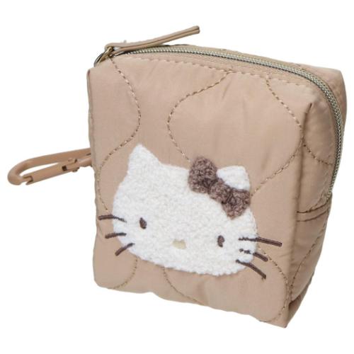 ハローキティ サンリオ キャラクター ミニポーチ カラビナ付きミニポーチ ナチュラルキルティング