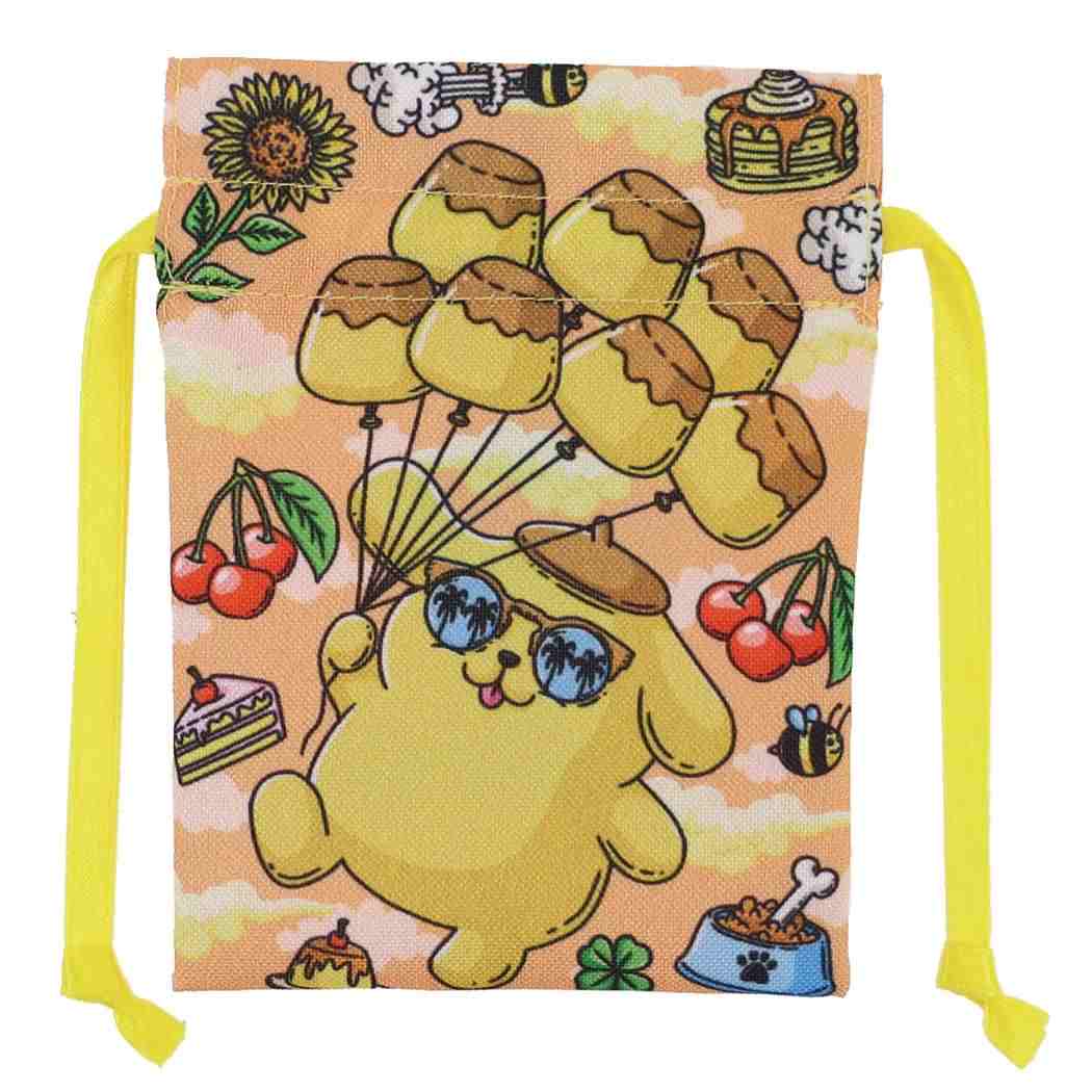 モルガxサンリオキャラクターズ 巾着袋 豆巾着 ポムポムプリン Sanrio