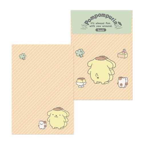 ポムポムプリン 手紙セット ダイカットレターセット サンリオ