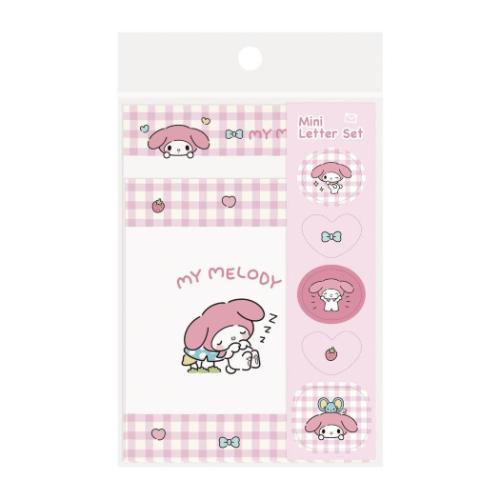 マイメロディ お手紙セット ミニレターセット ゆるっとシンプル サンリオ エムプラン ミニ便箋＆ミニ封筒
