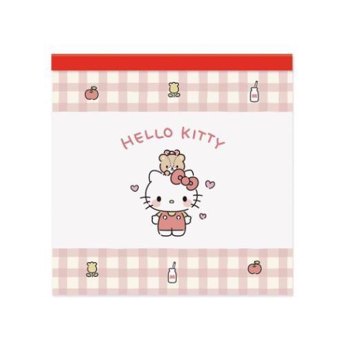 ハローキティ メモ帳 スクエアメモ ゆるっとシンプル サンリオ