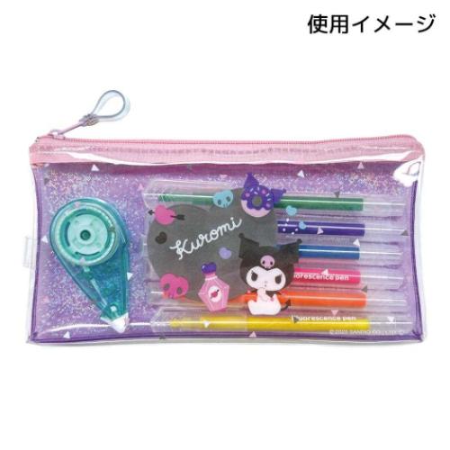 ポムポムプリン キラキラフラットペンケース サンリオ ペンポーチ