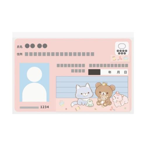 リラックマ グッズ カードケース キャラクター マイナカードクリアケース D 6枚入り