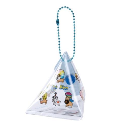 アフロ犬 グッズ ミニポーチ キャラクター 三角テトラ型ミニポーチ