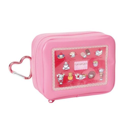 窓付き スクエアミニポーチ にゃんにゃんにゃんこ ミニポーチ サンエックス エムプラン