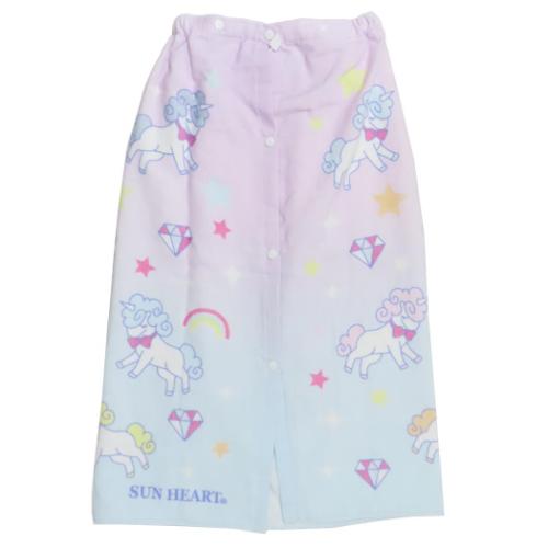 ラップタオル サンハート 80丈マキタオル 80cm丈巻き巻きタオル ユニコーンミッドナイト 丸眞 海プール