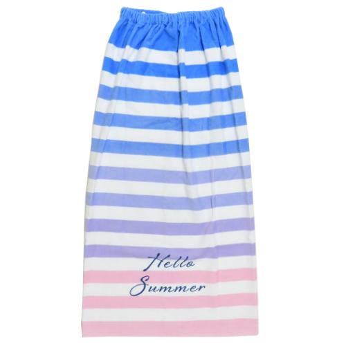 100丈マキタオル 100cm丈巻き巻きタオル サンハート ラップタオル 丸眞 サンセットグラデーション