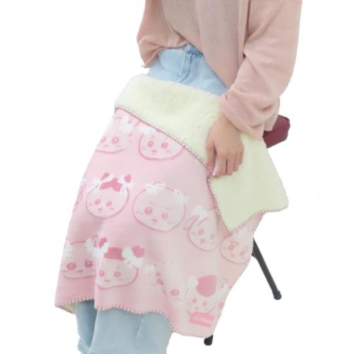 ちいかわ オパール加工ブランケット ひざ掛け毛布 キャラクター リボン