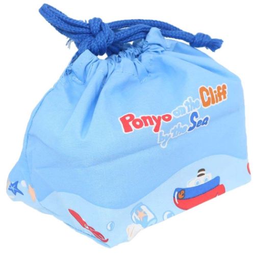 崖の上のポニョ キャラクター ランチ巾着 マチ付き巾着 ポニョのうみ