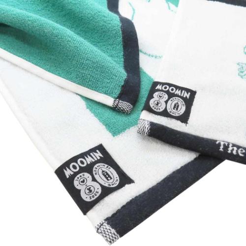 ムーミン ジャガードロングタオル フェイスタオル 80 北欧 キャラクター