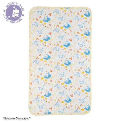 敷きパッド 防水キルトパッド ムーミン 空で遊ぶ ムーミンベビー 丸眞 北欧