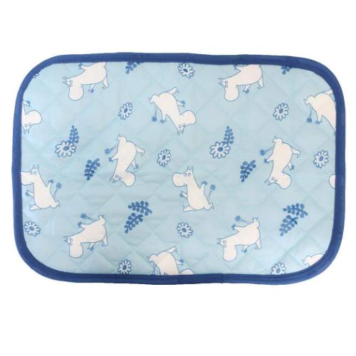 まくらカバー ひんやり枕パッド ムーミン クールフラワーブルー 丸眞 北欧 接触冷感 サマー寝具 キャラクター