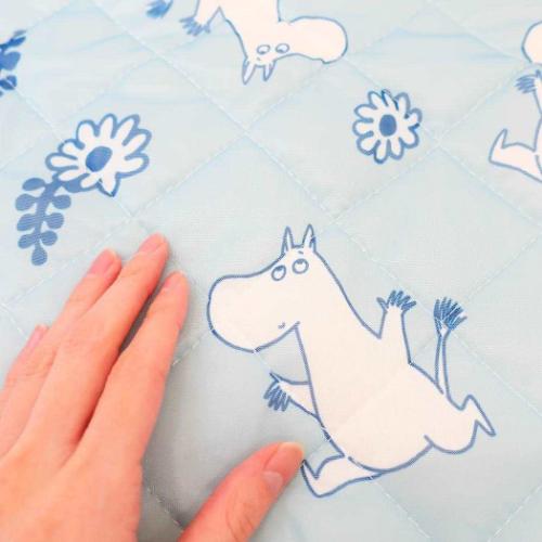 まくらカバー ひんやり枕パッド ムーミン クールフラワーブルー 丸眞 北欧 接触冷感 サマー寝具 キャラクター