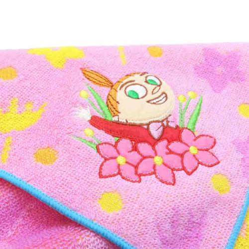 ムーミン ループ付きハンドタオル 北欧 ループタオル キャラクター フラワーカラフル 丸眞