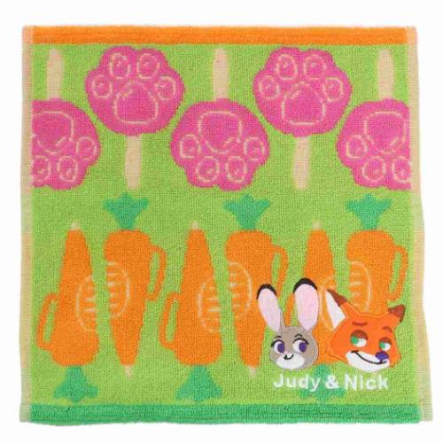 ズートピア キャラクター ミニタオル ジャガードハンカチタオル