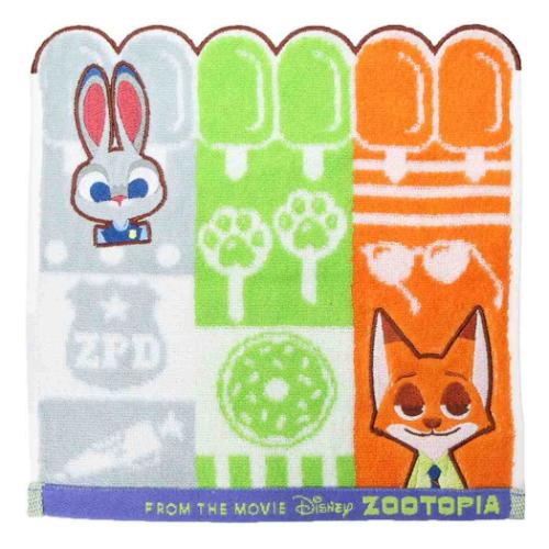 ズートピア キャラクター ミニタオル パイルジャカード ハンカチタオル