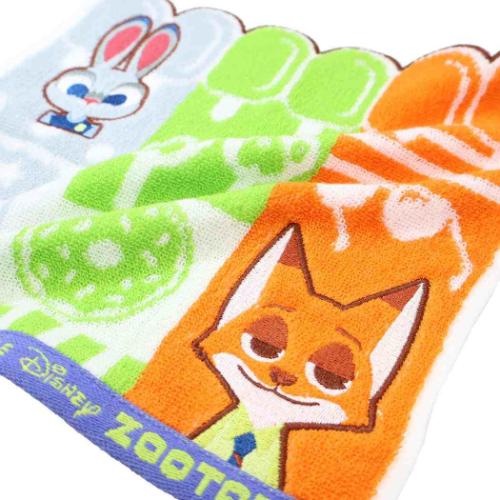 ズートピア キャラクター ミニタオル パイルジャカード ハンカチタオル
