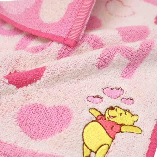 くまのプーさん ディズニー キャラクター ミニタオル ジャガードハンカチタオル オーガニックコットン ロッツオブハート