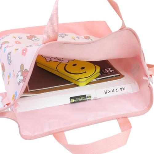 レッスンバッグ レッスントート ミニーマウス ナチュラルピンク 丸眞 ディズニー 習い事バッグ