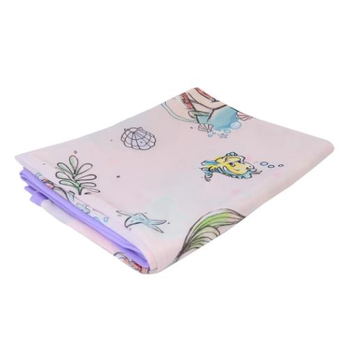 リトルマーメイド ディズニープリンセス キャラクター 冷感ケット ひんやりハーフブランケット ウォーターカラースプラッシュ 丸眞