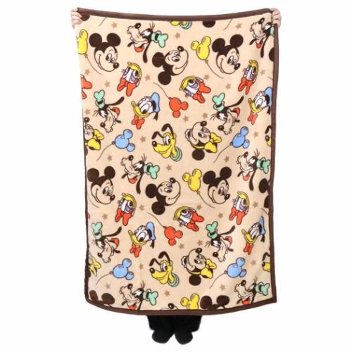 ブランケット ミッキー＆フレンズ ポリエステルマイヤーハーフ毛布 ディズニー ミッキーマウス フェイシーズN ウォーマー雑貨 キャラクター