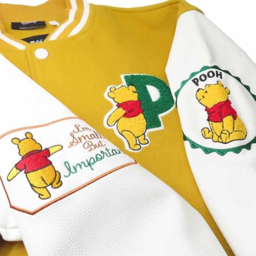 くまのプーさん スタジャン アウター レディース マイルドハニー L ディズニー キャラクター