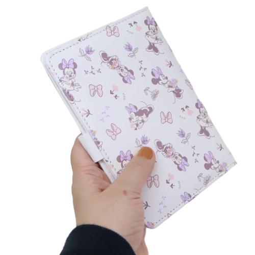 ミニーマウス お薬手帳ケース マルチケース フラワーリボンパープル ディズニー キャラクター