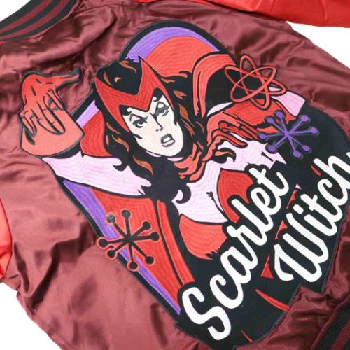 スカーレットウィッチ グッズ アウター MARVEL キャラクター スカジャン L ヒーローバイブス