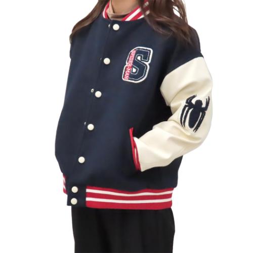スパイダーマン アウター レディース スタジャン グレートパワー L MARVEL 丸眞
