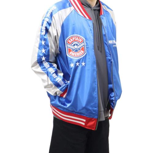 キャプテンアメリカ MARVEL キャラクター アウター スカジャン 3L トリプルスター
