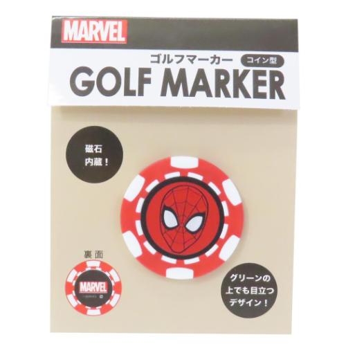 スパイダーマン ゴルフ用品 ゴルフマーカー コイン型 マークウェブ MARVEL