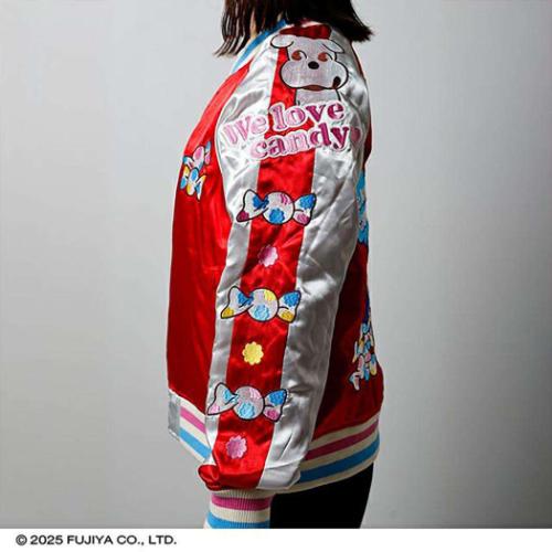 不二家のペコちゃん グッズ アウター キャラクター スカジャン L ラブキャンディ
