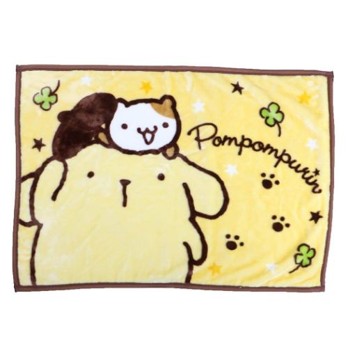 丸眞 ひざ掛け ブランケット サンリオ ポムポムプリン プリンと