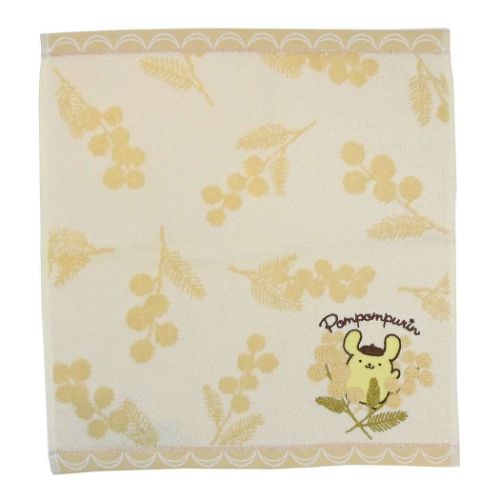 ポムポムプリン ハンドタオル ジャガードウォッシュタオル ブルーム