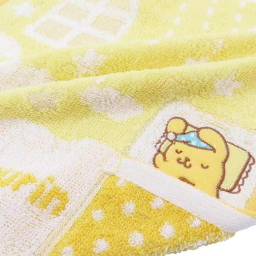 ポムポムプリン ジャガードハンカチタオル ミニタオル おふとん