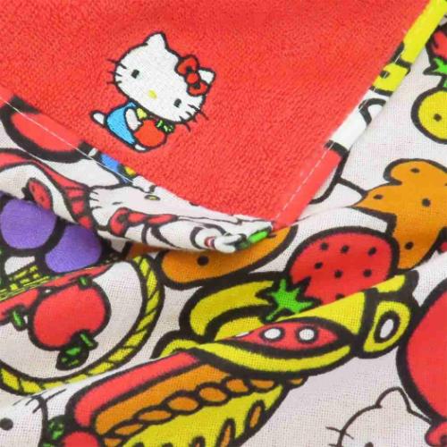 ハローキティ フェイスタオル 片面ガーゼロングタオル ワッペン