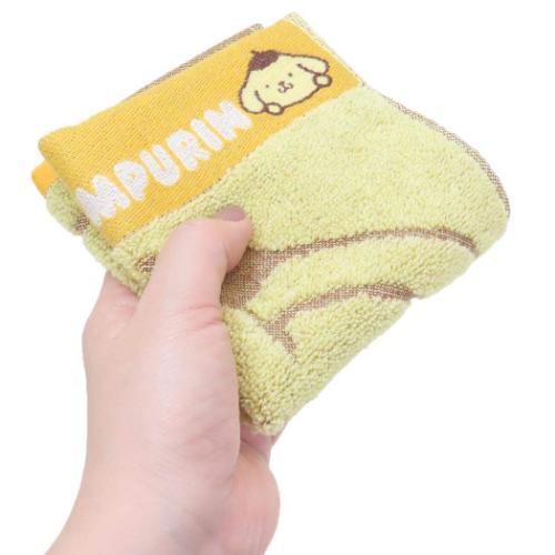ポムポムプリン 無撚糸パイルジャカード ミニタオル オーガニック