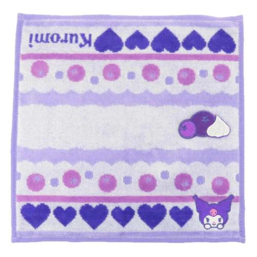 クロミ シャーリングジャガードハンカチタオル オーガニックコットン サンリオ ミニタオル キャラクター クロミケーキ