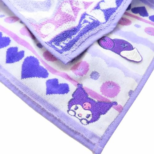 クロミ シャーリングジャガードハンカチタオル オーガニックコットン サンリオ ミニタオル キャラクター クロミケーキ