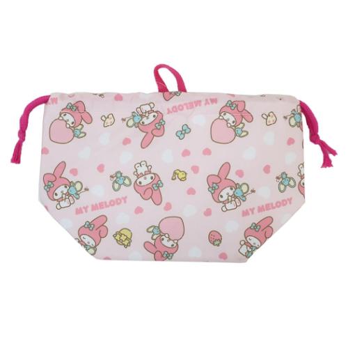 マイメロディ グッズ ランチ巾着 キャラクター マチ付き巾着 ポップピンクハート サンリオ
