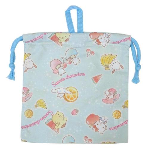 巾着袋 サンリオキャラクターズ 巾着S サンリオ キラシュワフルーツ 入園入学準備雑貨 キャラクター