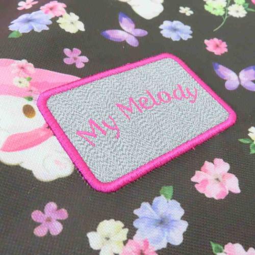 シューズバッグ 体育館靴入れ サンリオ マイメロディ ブラックフラワー 丸眞 シューズケース 新学期